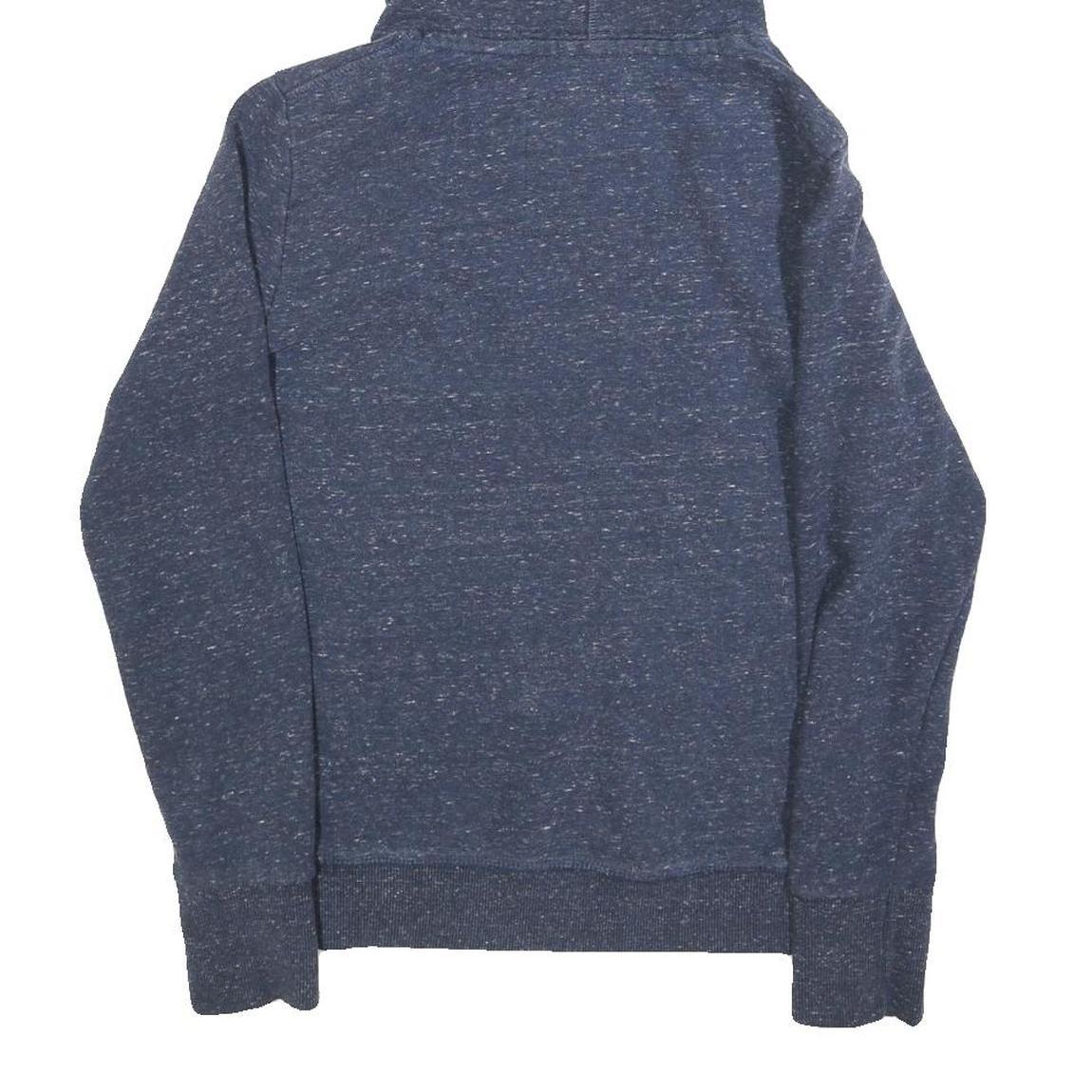 SUPERDRY Mens Navy Blue Pullover Hoodie S Athletic League Cotton Blend