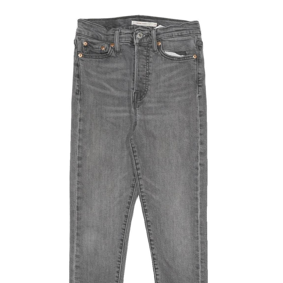 LEVI'S Wedgie Skinny Womens Jeans Grey Slim Skinny Denim W25 L26 Cotton Blend