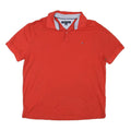 TOMMY HILFIGER Mens Red Short Sleeve Plain Polo Shirt M Classic Fit Logo