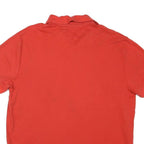 TOMMY HILFIGER Mens Red Short Sleeve Plain Polo Shirt M Classic Fit Logo