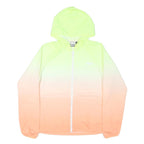 FILA Womens Yellow & Orange Nylon Zip Hooded Jacket M Sportswear Casual