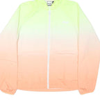 FILA Womens Yellow & Orange Nylon Zip Hooded Jacket M Sportswear Casual