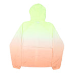 FILA Womens Yellow & Orange Nylon Zip Hooded Jacket M Sportswear Casual