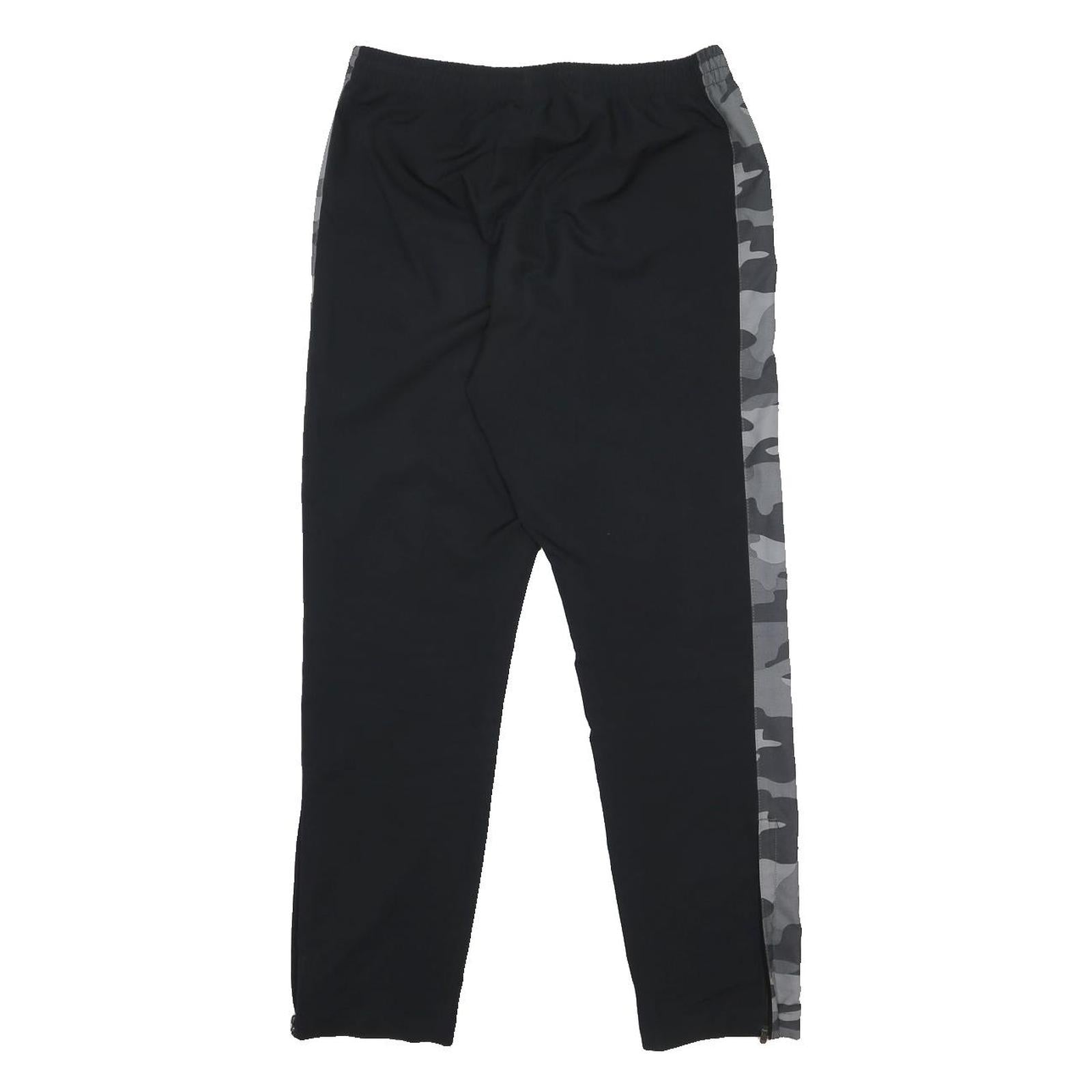 NEW BALANCE Mens Joggers Black & Grey Camouflage M W30 L27 Polyester Blend Slim