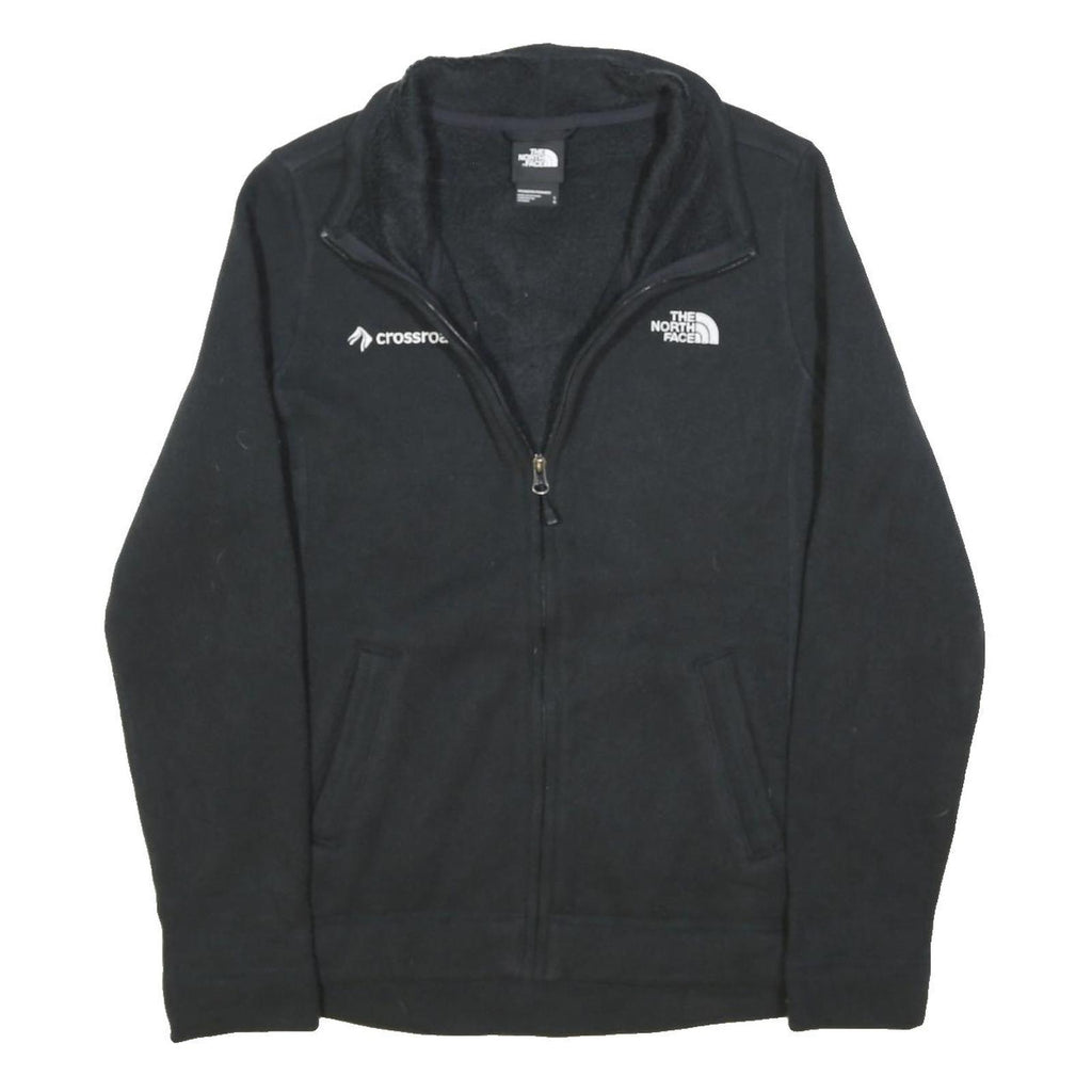 THE NORTH FACE Womens Black Zip Up Polyester Blend Jacket L Fleece Comfortable