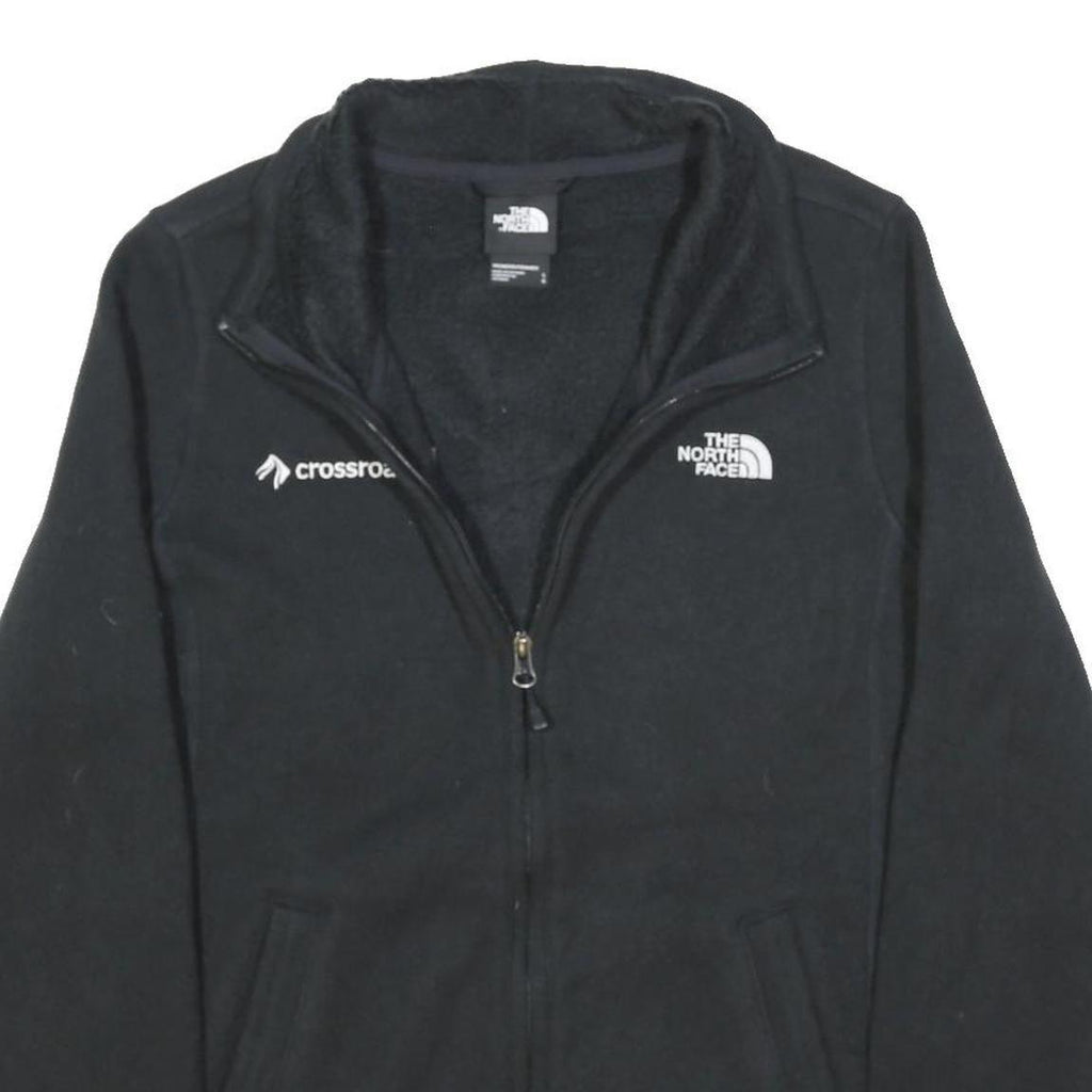 THE NORTH FACE Womens Black Zip Up Polyester Blend Jacket L Fleece Comfortable