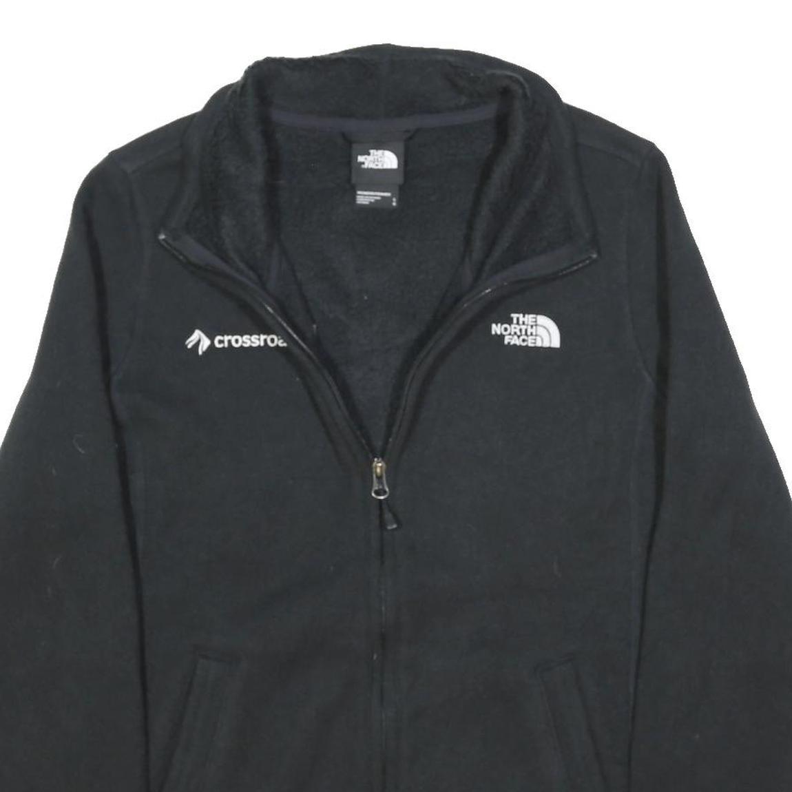 THE NORTH FACE Womens Black Zip Up Polyester Blend Jacket L Fleece Comfortable