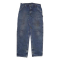 CARHARTT Mens Blue Denim Relaxed Straight Leg Cotton Blend Medium Wash W36 L36