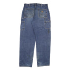 CARHARTT Mens Blue Denim Relaxed Straight Leg Cotton Blend Medium Wash W36 L36