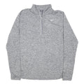 NIKE Mens Grey Running Jacket XL Polyester Blend Plain Zip Lightweight