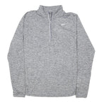 NIKE Mens Grey Running Jacket XL Polyester Blend Plain Zip Lightweight