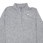 NIKE Mens Grey Running Jacket XL Polyester Blend Plain Zip Lightweight