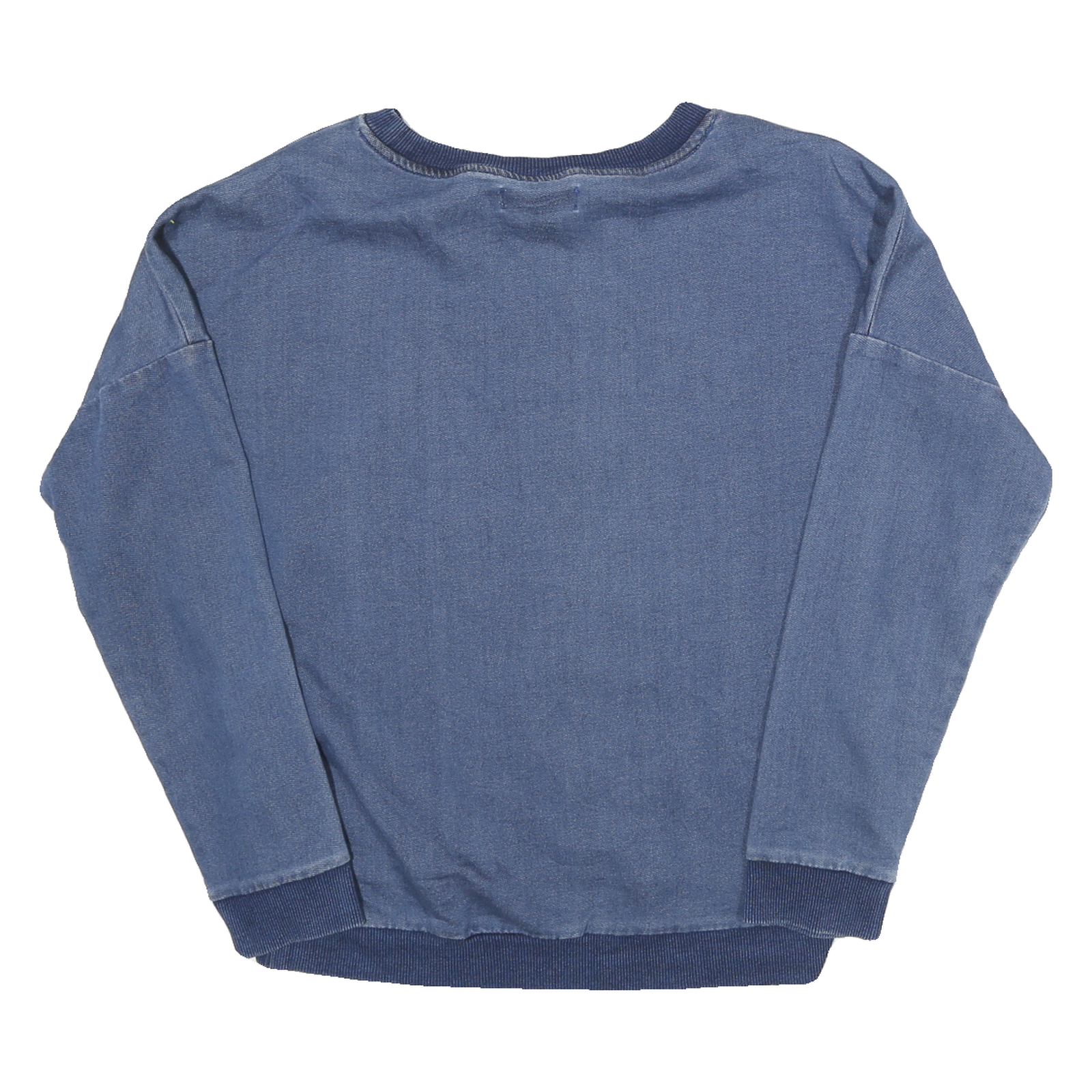 ADIDAS Womens Blue Cotton Blend Sweatshirt UK 6 Crew Neck Long Sleeve Casual