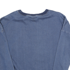 ADIDAS Womens Blue Cotton Blend Sweatshirt UK 6 Crew Neck Long Sleeve Casual
