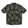 AXIS Mens Black & Green Tropical Rayon Shirt L Lightweight Casual Summer