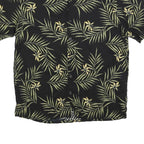 AXIS Mens Black & Green Tropical Rayon Shirt L Lightweight Casual Summer