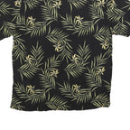 AXIS Mens Black & Green Tropical Rayon Shirt L Lightweight Casual Summer
