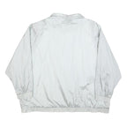 HABAND Womens Silver Nylon Button Jacket 4XL Plain Lightweight Outerwear