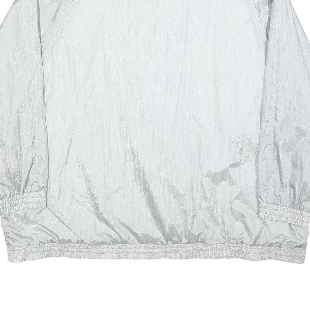 HABAND Womens Silver Nylon Button Jacket 4XL Plain Lightweight Outerwear