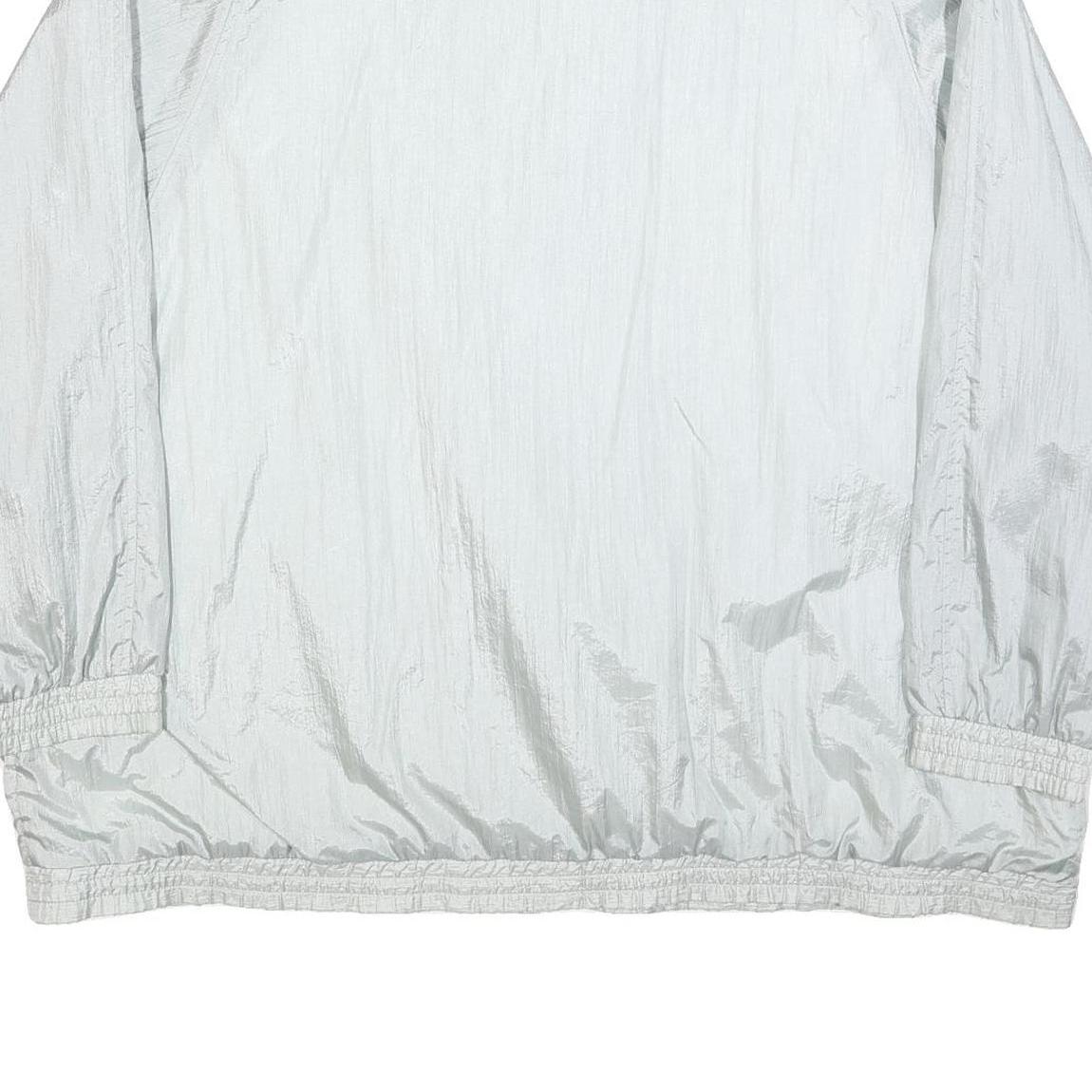 HABAND Womens Silver Nylon Button Jacket 4XL Plain Lightweight Outerwear