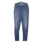 LEVI'S Womens Slim Blue Denim Medium Wash Slim Jeans W26 L27 Faded Skinny Zip
