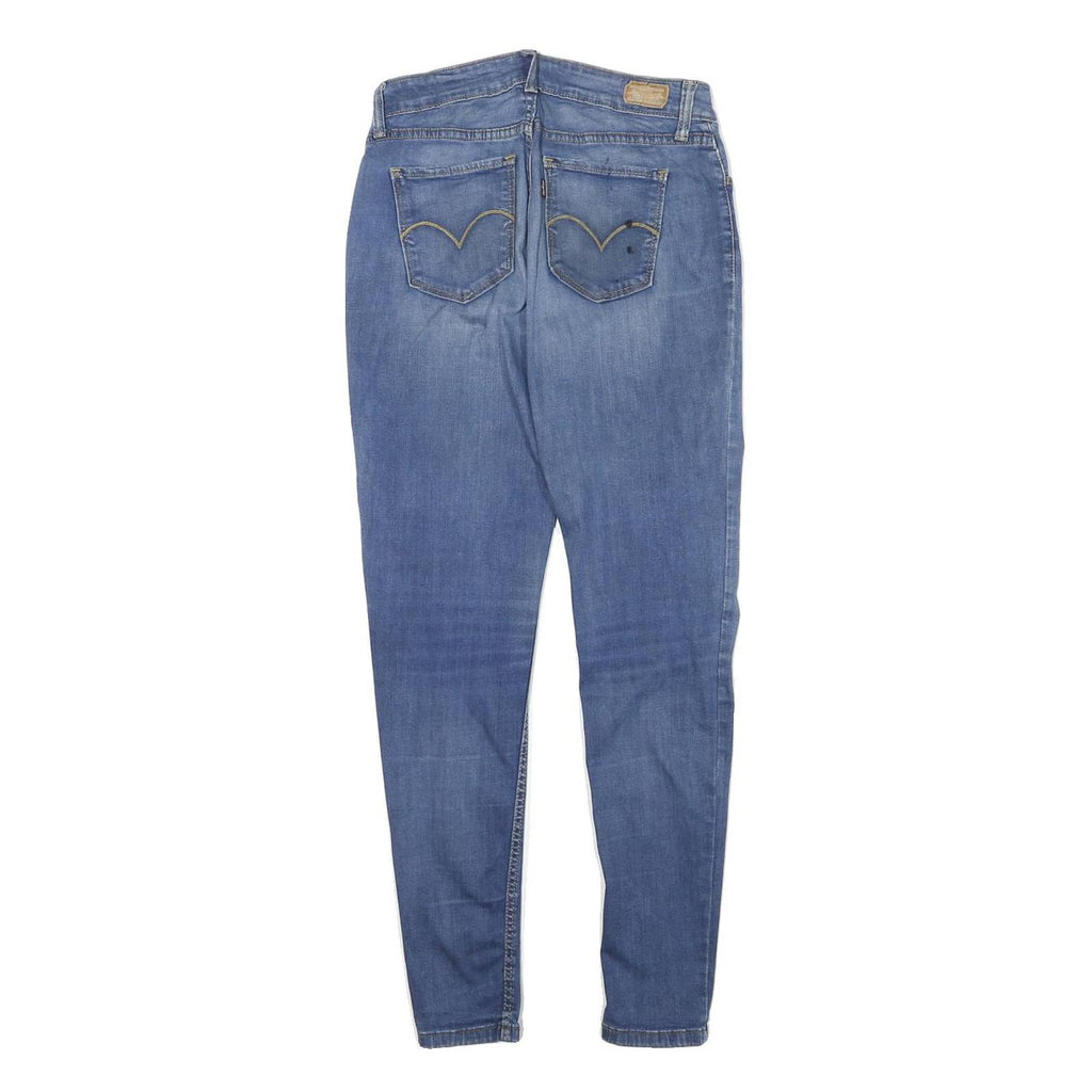 LEVI'S Womens Slim Blue Denim Medium Wash Slim Jeans W26 L27 Faded Skinny Zip