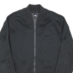 ADIDAS Mens Black Bomber Jacket S Polyester Blend Plain Zip Sportswear