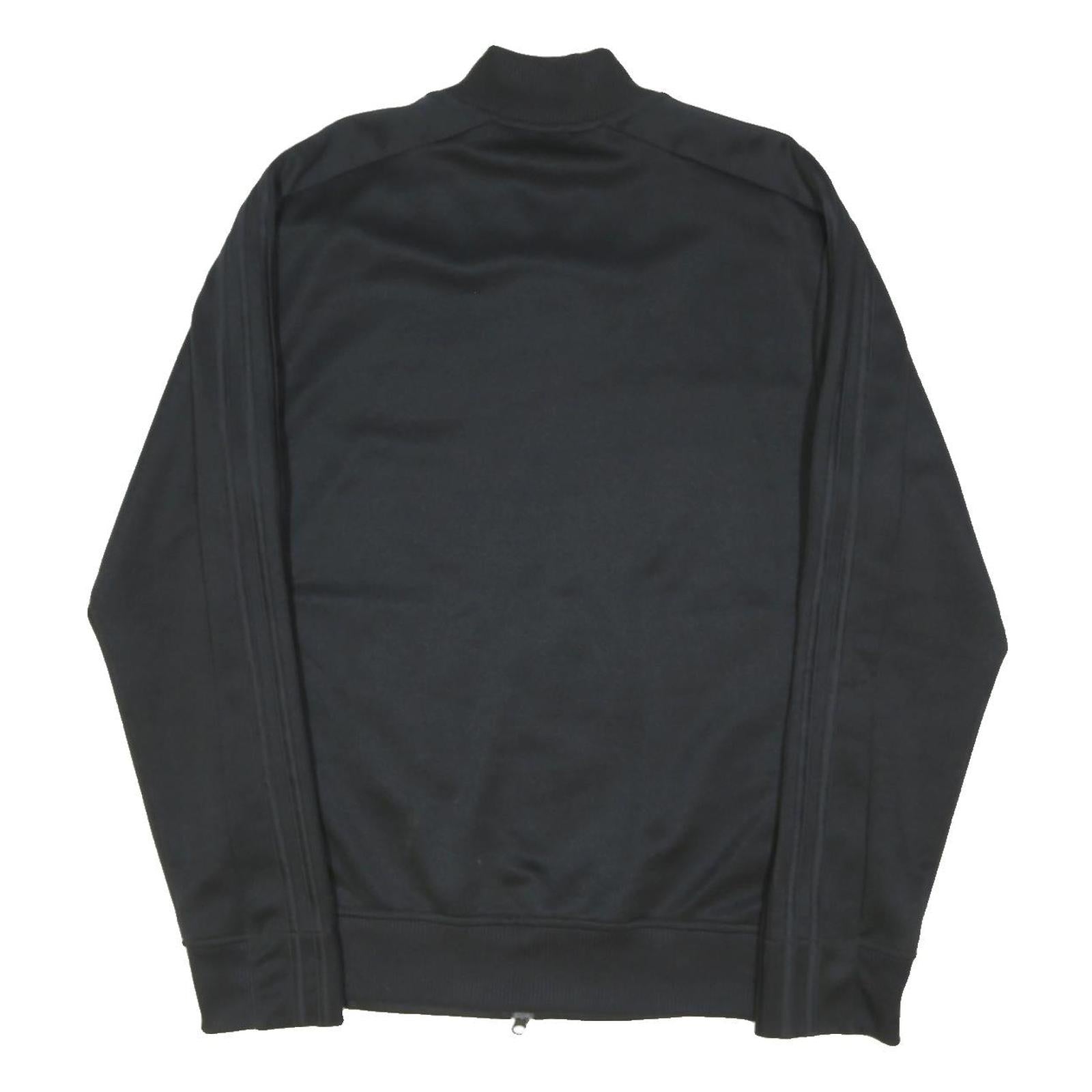 ADIDAS Mens Black Bomber Jacket S Polyester Blend Plain Zip Sportswear