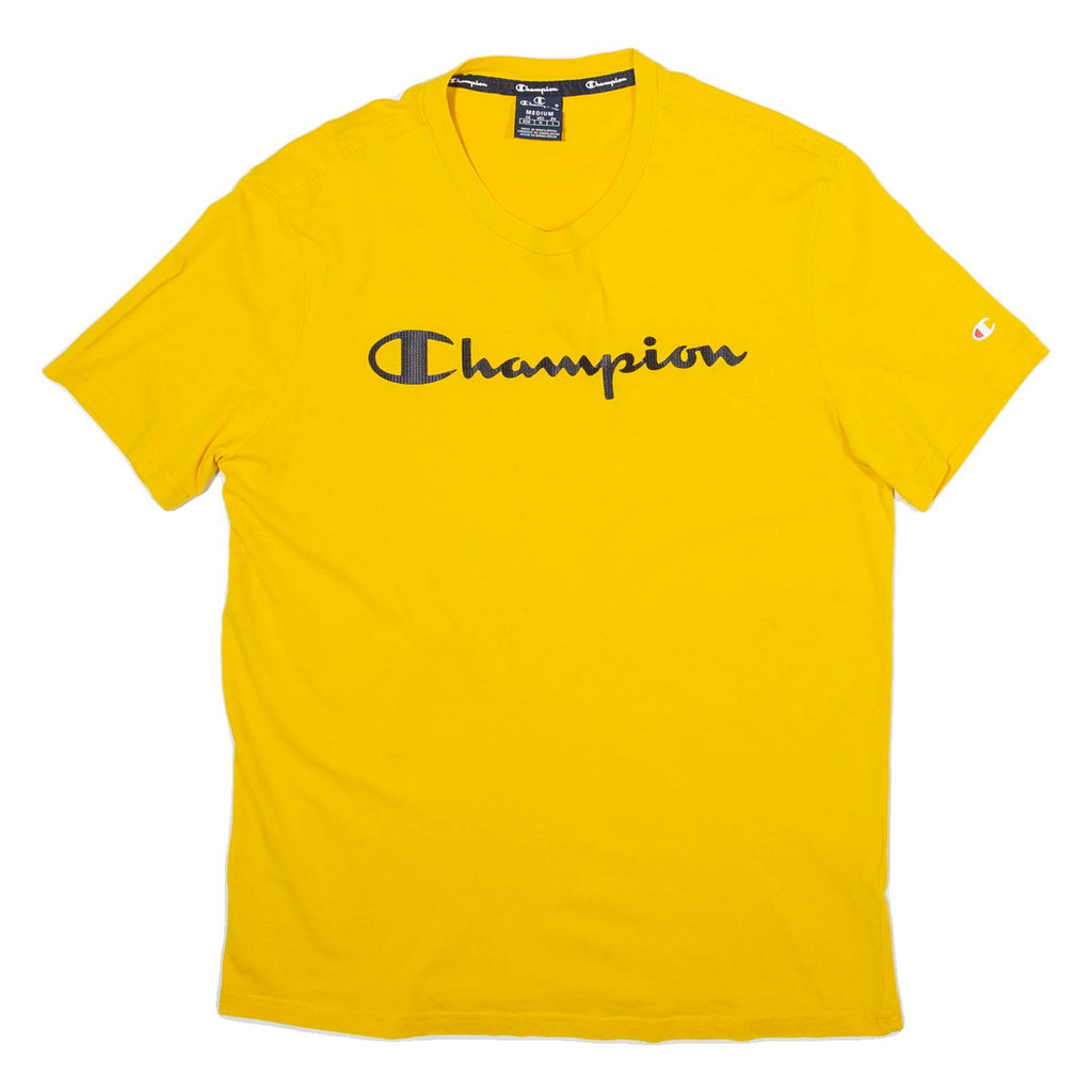 CHAMPION Mens T-Shirt Yellow M