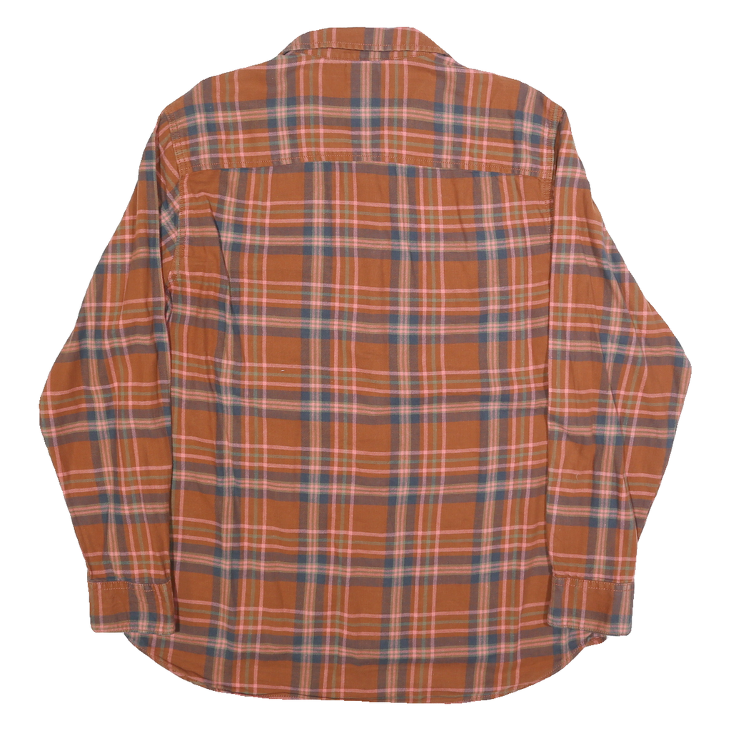 LEE Mens Brown & Blue Plaid Shirt XL Cotton Blend Casual Comfortable