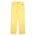 MUNSING WEAR Womens Regular Fit Yellow Cotton Blend Trousers W30 L30 Zip Pocket