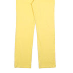 MUNSING WEAR Womens Regular Fit Yellow Cotton Blend Trousers W30 L30 Zip Pocket