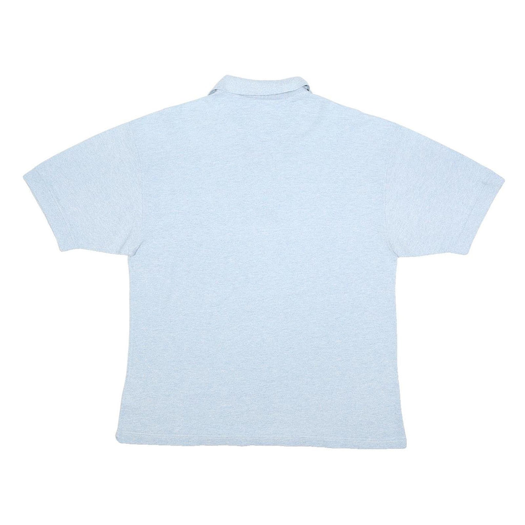 CHAMPION Mens Blue Polo Shirt L Cotton Blend Short Sleeve Plain Casual