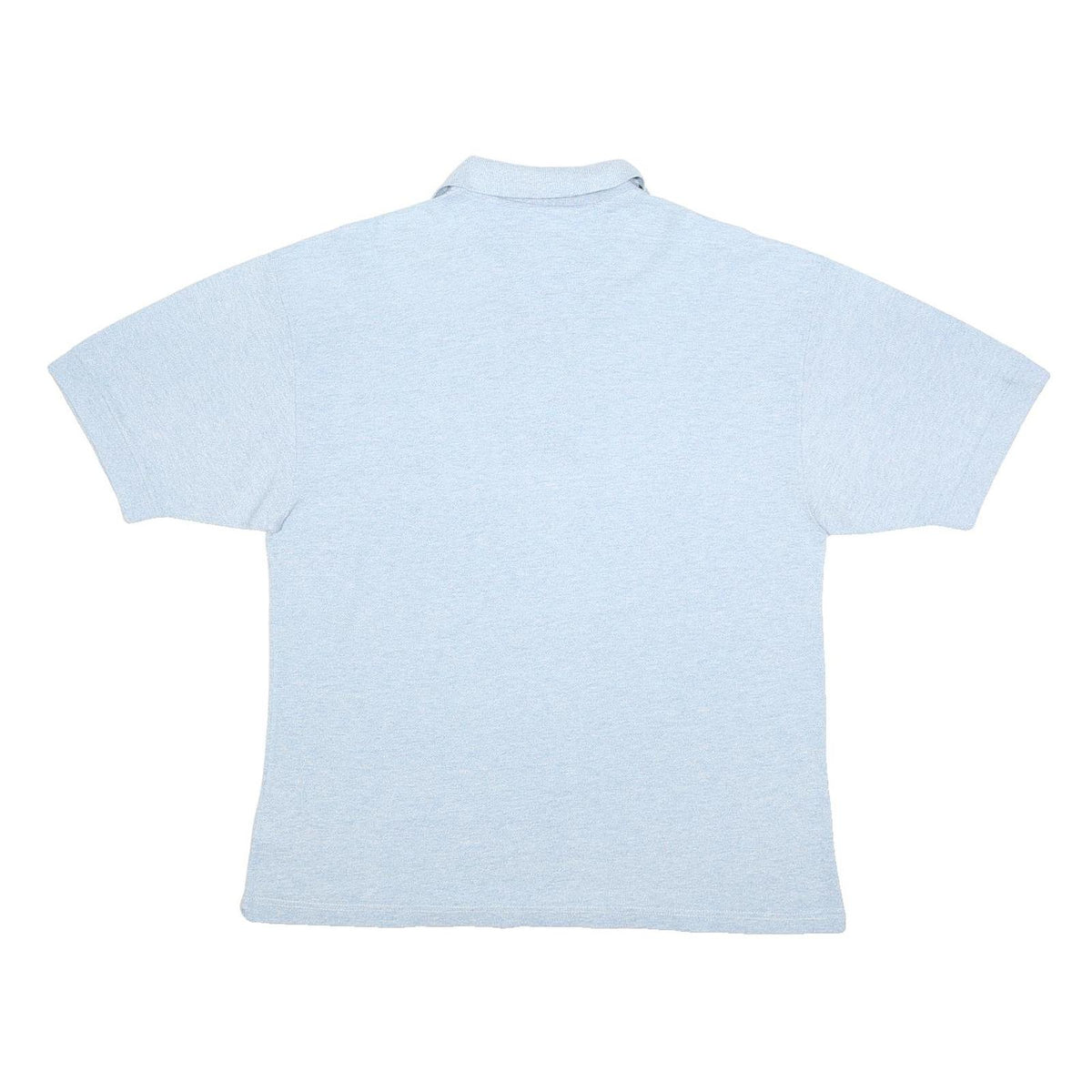 CHAMPION Mens Blue Polo Shirt L Cotton Blend Short Sleeve Plain Casual