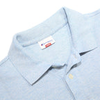 CHAMPION Mens Blue Polo Shirt L Cotton Blend Short Sleeve Plain Casual