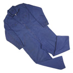 Mens Blue Cotton Blend Dungarees L W42 L28 Workwear Classic Fit Zip Closure