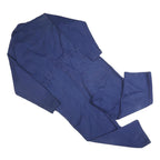 Mens Blue Cotton Blend Dungarees L W42 L28 Workwear Classic Fit Zip Closure