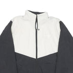 ADIDAS Mens Black & White Track Jacket M Nylon Plain Zip Casual Sportswear