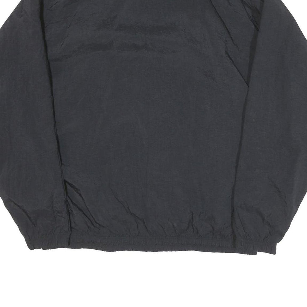 ADIDAS Mens Black & White Track Jacket M Nylon Plain Zip Casual Sportswear