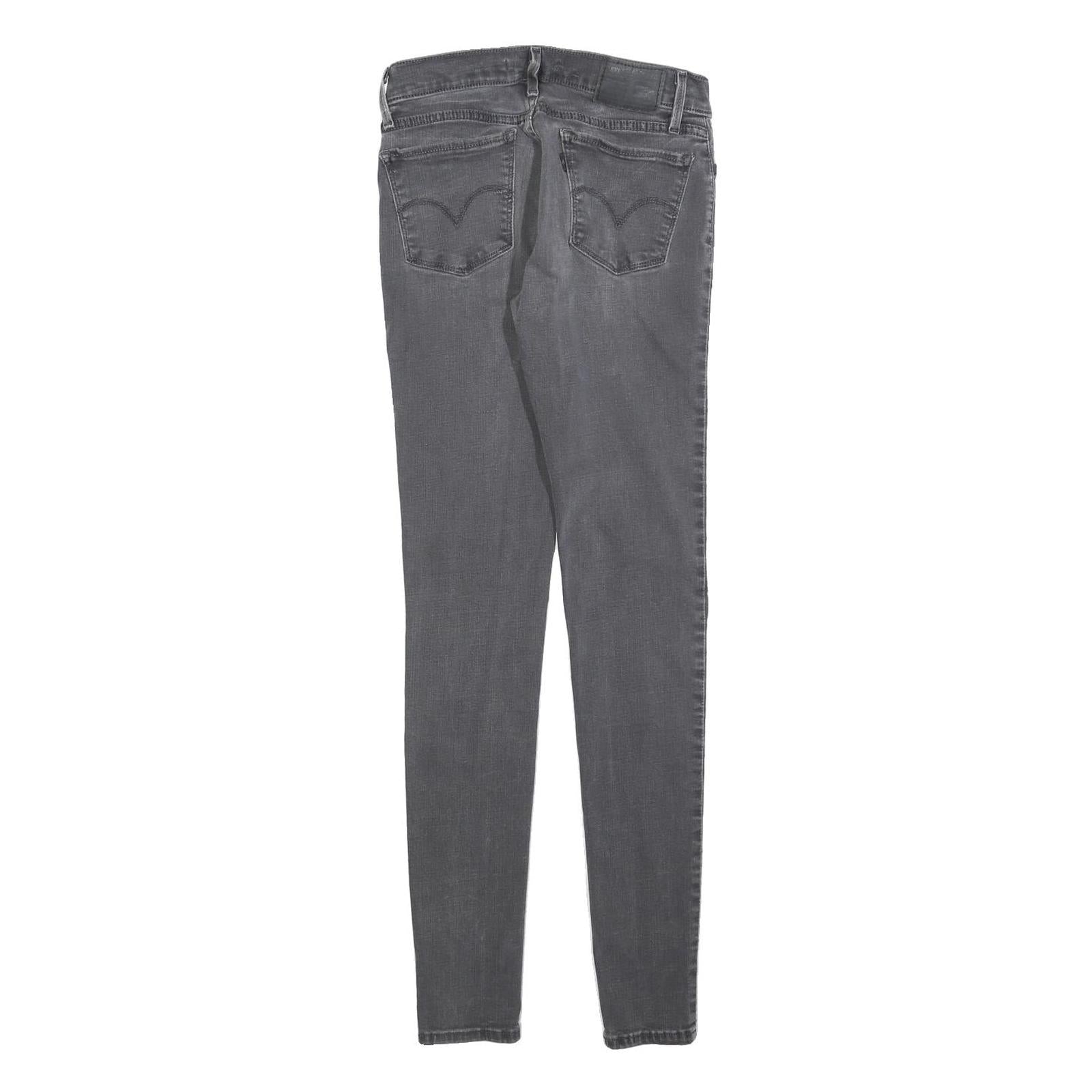 LEVI'S 710 Womens Jeans Grey Slim Skinny Denim Medium W27 L32 Stretch Cotton
