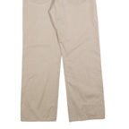 DOCKERS Mens Relaxed Beige Cotton Blend Trousers W32 L30 Casual Classic Fit