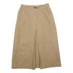 HAMMER Womens Beige Wool Midi Straight Skirt XS Classic Comfortable Warm