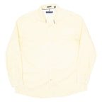 TOMMY HILFIGER Slim Fit Mens Plain Shirt Yellow Long Sleeve XL