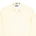 TOMMY HILFIGER Slim Fit Mens Plain Shirt Yellow Long Sleeve XL