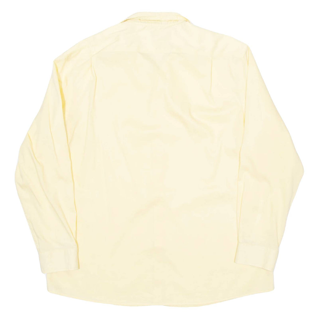 TOMMY HILFIGER Slim Fit Mens Plain Shirt Yellow Long Sleeve XL