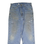 CARHARTT Mens Blue Regular Straight Denim W31 L32 Workwear Zip Closure