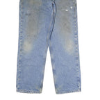 CARHARTT Mens Blue Regular Straight Denim W31 L32 Workwear Zip Closure