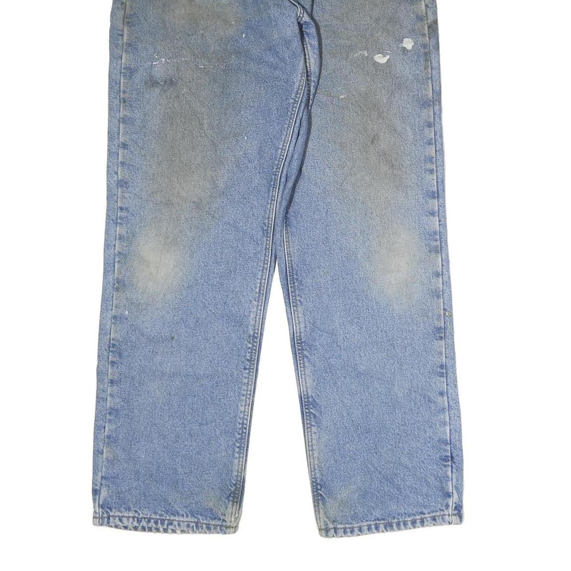 CARHARTT Mens Blue Regular Straight Denim W31 L32 Workwear Zip Closure