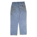 CARHARTT Mens Blue Regular Straight Denim W31 L32 Workwear Zip Closure