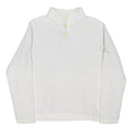 WEIRD FISH Womens White Cotton Blend Plain Pullover Crew Neck Jumper L Soft